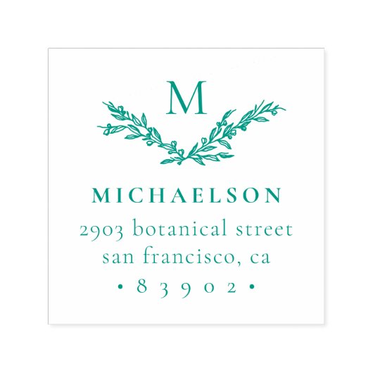 Rustikale, handgezeichnet Zweige Erste Rücksendead Permastempel (Design)