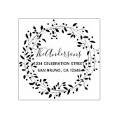 Rustikale handgezeichnete botanische Kranke-Rückse Gummistempel (Prägung)