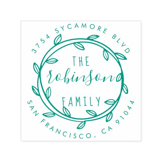 Rustikale handgezeichnete Kleider-Rücksendeadresse Permastempel (Design)