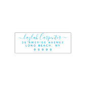 Rustikale, handgezeichnete Script-Rücksendeadresse Permastempel (Design)