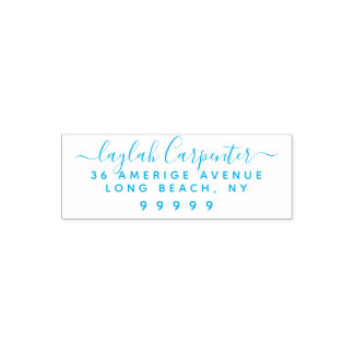 Rustikale, handgezeichnete Script-Rücksendeadresse Permastempel