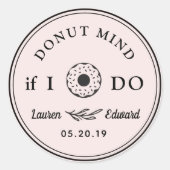 Rustikale Handgezogene Donut-Geist, wenn ich Gastg Runder Aufkleber (Vorderseite)