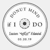 Rustikale Handgezogene Donut-Geist, wenn ich Gastg Runder Aufkleber (Vorderseite)