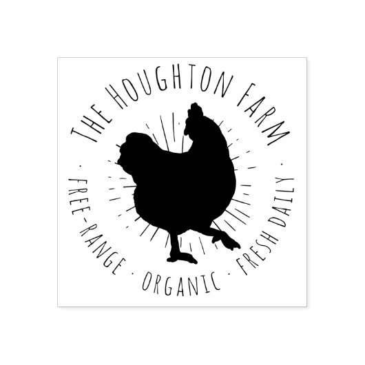 Rustikale, handgezogene Hühnereier Freilandeier Gummistempel (Prägung)