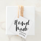 Rustikale Handmade mit Liebe Script Geschenkanhänger (Beispiel)