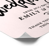 Rustikale Handschrift Pink Willkommen bei unserer Poster (Ecke)