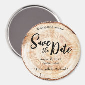 Rustikale Handschriften Hochzeit speichern das Dat Magnet (Vorderseite/Rückseite)