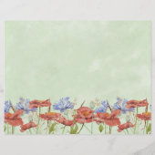 Rustikale handverlesene Blume Tri-Fold Hochzeitspr (Rückseite)