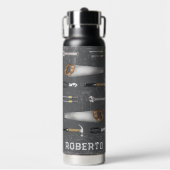 Rustikale Handwerkerwerkzeuge Trinkflasche (Vorderseite)