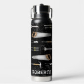 Rustikale Handwerkerwerkzeuge Trinkflasche (Vorderseite)