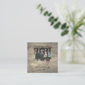 Rustikale Hängetrocknete Blume Quadratische Visitenkarte (Stehend Vorderseite)