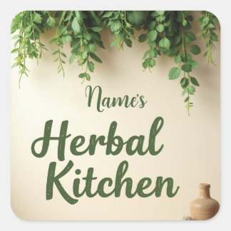 Rustikale Hangherbs Kitchen Jar Stickers