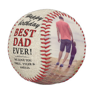 Rustikale Happy Birthday Beste Dad Ever Foto Colla Baseball