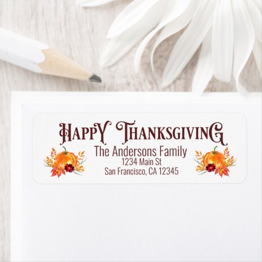 Rustikale Happy-Thanksgiving-Herbstkürbis (Insitu)