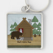 Rustikale Häuschen-Kabinen-Schlüssel mit Schlüsselanhänger (Vorne)