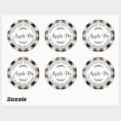 Rustikale, hausgemachte Backwaren Apple Pie Black  Runder Aufkleber (Blatt)