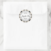 Rustikale, hausgemachte Backwaren Apple Pie Black  Runder Aufkleber (Tasche)