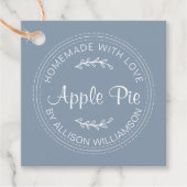 Rustikale, hausgemachte Backwaren Apple Pie Blue Geschenkanhänger (Vorderseite)