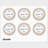 Rustikale, hausgemachte Backwaren Apple Pie Bronze Runder Aufkleber (Blatt)