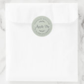 Rustikale, hausgemachte Backwaren Apple Pie Pastel Runder Aufkleber (Tasche)