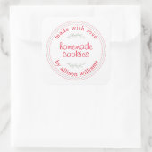 Rustikale, hausgemachte Backwaren Cookies Quadratischer Aufkleber (Tasche)
