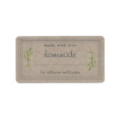 Rustikale, hausgemachte Backwaren Jam Can Kraft Pa Adressaufkleber (Vorne)