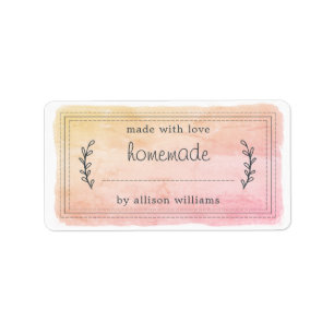 Rustikale hausgemachte Backwaren Jam Can Orange Pi Adressaufkleber