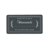 Rustikale, hausgemachte Backwaren Jam Canning Blac Adressaufkleber (Vorne)