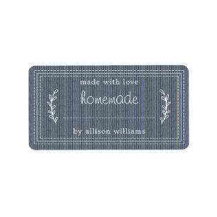 Rustikale, hausgemachte Backwaren Jam Canning Dark Adressaufkleber