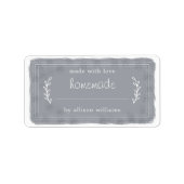 Rustikale, hausgemachte Backwaren Jam Canning Dark Adressaufkleber (Vorne)