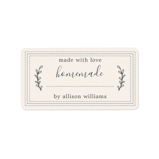 Rustikale, hausgemachte Backwaren Jam Canning Ivor Adressaufkleber (Vorne)