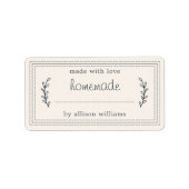 Rustikale, hausgemachte Backwaren Jam Canning Ivor Adressaufkleber (Vorne)