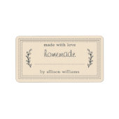 Rustikale, hausgemachte Backwaren Jam Canning Ivor Adressaufkleber (Vorne)