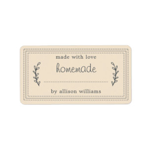 Rustikale, hausgemachte Backwaren Jam Canning Ivor Adressaufkleber