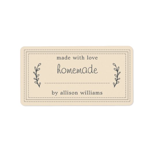 Rustikale, hausgemachte Backwaren Jam Canning Ivor Adressaufkleber (Vorne)
