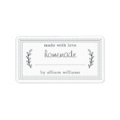 Rustikale, hausgemachte Backwaren Jam Canning Kraf Adressaufkleber (Vorne)