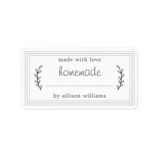 Rustikale, hausgemachte Backwaren Jam Canning Kraf Adressaufkleber (Vorne)