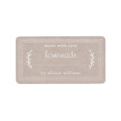 Rustikale, hausgemachte Backwaren Jam Canning Kraf Adressaufkleber (Vorne)