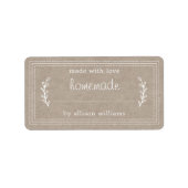 Rustikale, hausgemachte Backwaren Jam Canning Kraf Adressaufkleber (Vorne)