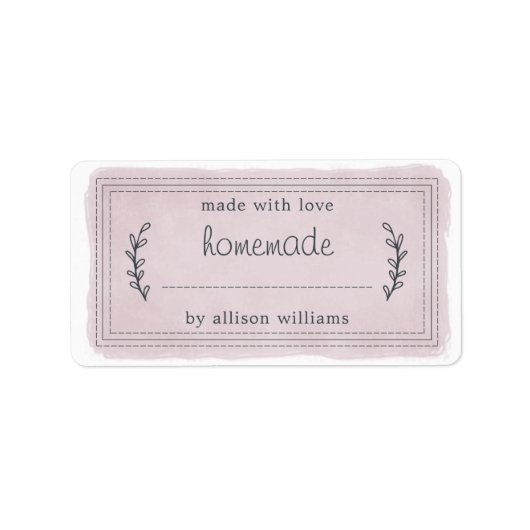 Rustikale, hausgemachte Backwaren Jam Canninning L Adressaufkleber (Vorne)