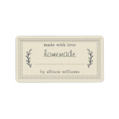 Rustikale, hausgemachte Backwaren Jam kann antikes Adressaufkleber (Vorne)