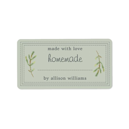 Rustikale, hausgemachte Backwaren Marmelade kann p Adressaufkleber (Vorne)