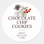 Rustikale, hausgemachte Backwaren Runder Aufkleber (Vorderseite)