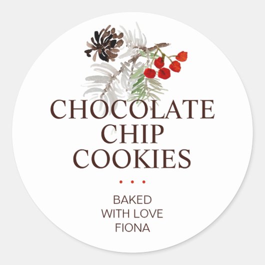 Rustikale, hausgemachte Backwaren Runder Aufkleber (Vorderseite)