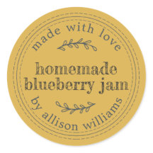 Rustikale hausgemachte Blaubeere Jam Can Yellow Oc