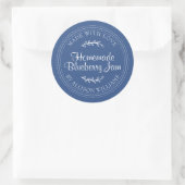 Rustikale hausgemachte Blueberry Jam Canning Class Runder Aufkleber (Tasche)