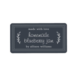 Rustikale hausgemachte Blueberry Jam Canning Dark  Adressaufkleber
