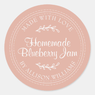Rustikale hausgemachte Blueberry Jam Canning Dusty Runder Aufkleber