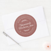 Rustikale hausgemachte Blueberry Jam Canning Lila Runder Aufkleber (Umschlag)