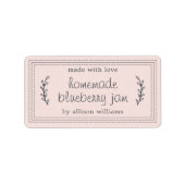 Rustikale hausgemachte Blueberry Jam Canning Paste Adressaufkleber (Vorne)